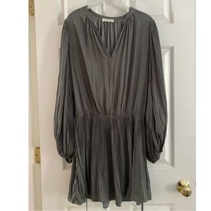 Pleated high waisted mini dress